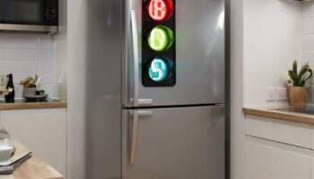 светофор,холодильник,продукты