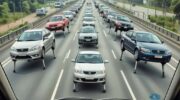 автомобильная пробка на дороге