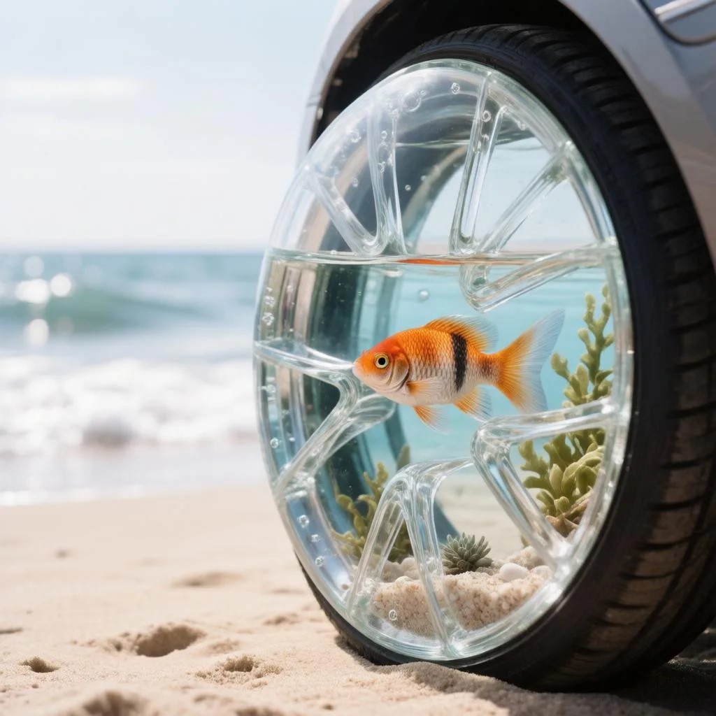 art wheel with fish